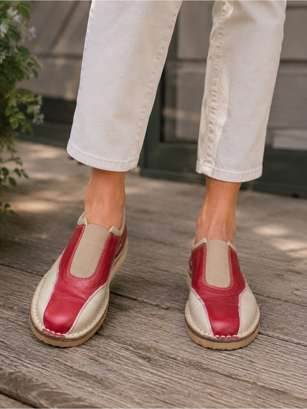 CLIF Bubettu Leather Slip On Shoe